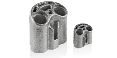 3D-gedruckte Endoskopspitze aus Metall, gefertigt im Laser Sintering Verfahren